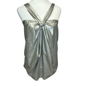 7 For All Mankind Metallic Liquid Look Blouse